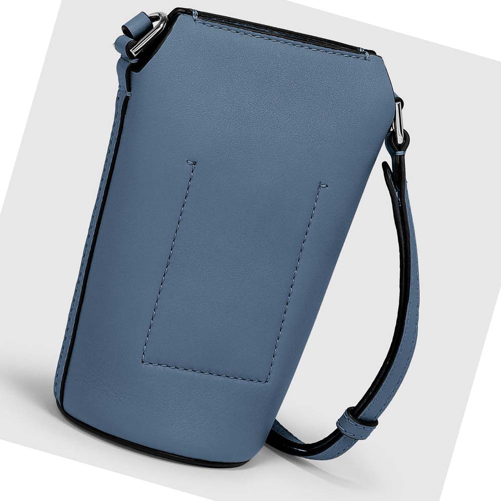 Men's Ecco Textureblock Pot Bags Blue | USA 701FDN